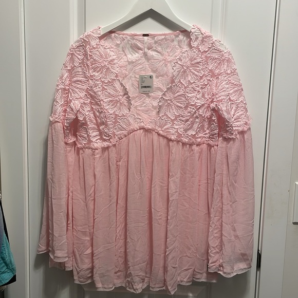 Free People Magdalene Crochet Tunic NWOT - Picture 2 of 6